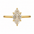 Marquise Cut Moissanite Ring 925 Sterling Silver